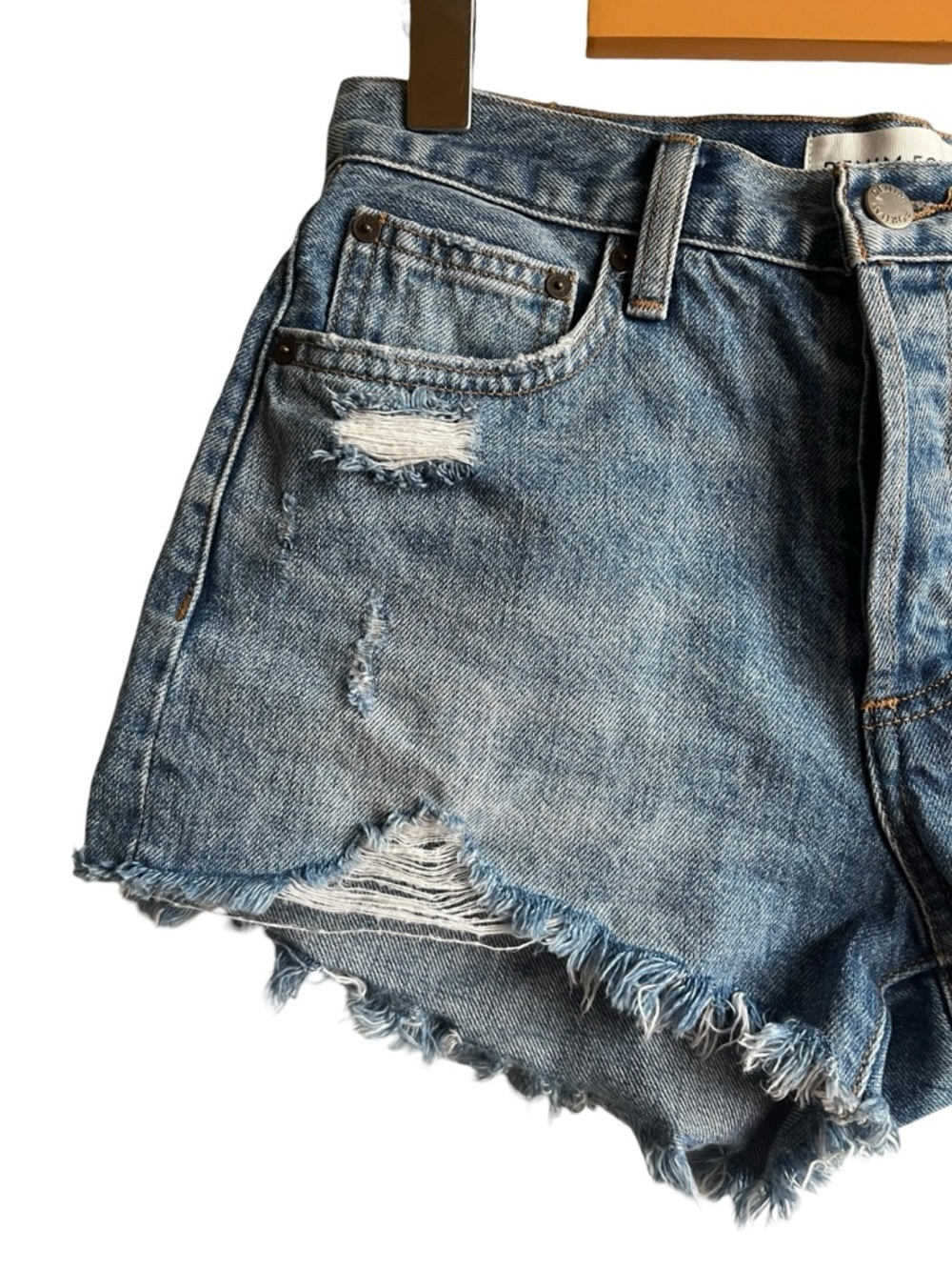 Denim Forum Ex Boyfriend Short 24 Light Wash Denim Forum Shorts Aritzia - Picture 3 of 10